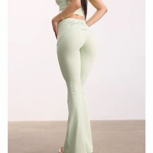 Women's Light Green Flared Pants